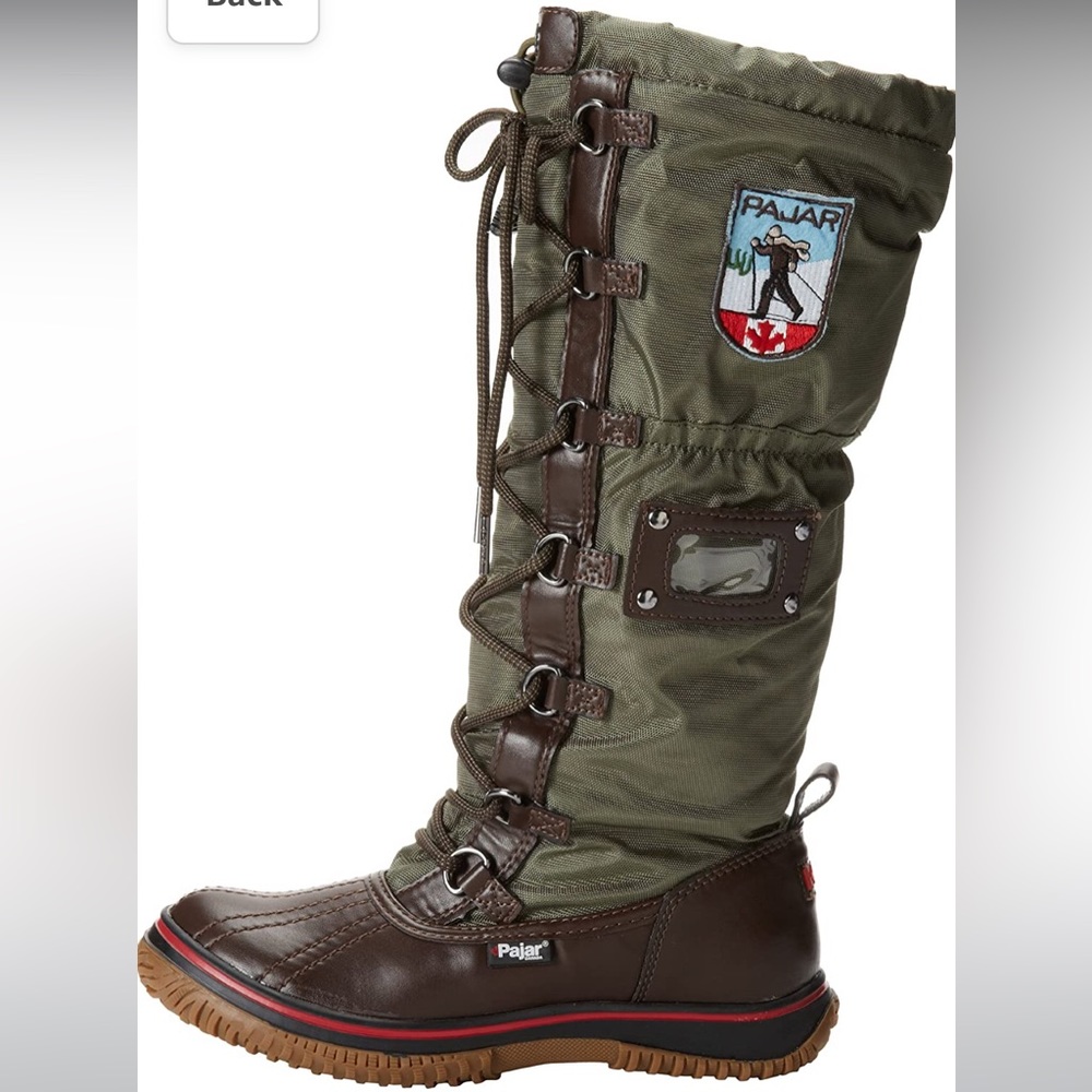 PAJAR Canada Grip Weather Lace l Brown Military Green Boots Sz 39 Retail $260